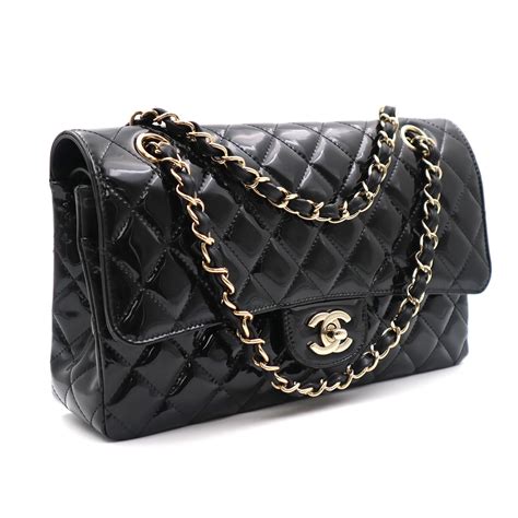 chanel quilted fabric bag vintage black|Chanel black classic quilted handbag.